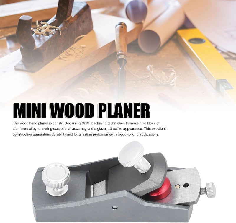 Fockety Mini Wood Planer, Mini Hand Planer for Woodworking, Block Plane, Small Hand Plane for Trimming, Wood Trimming Plane for Wood Planing Smoothing & Flat Bottom Trimming Wood - Image 2